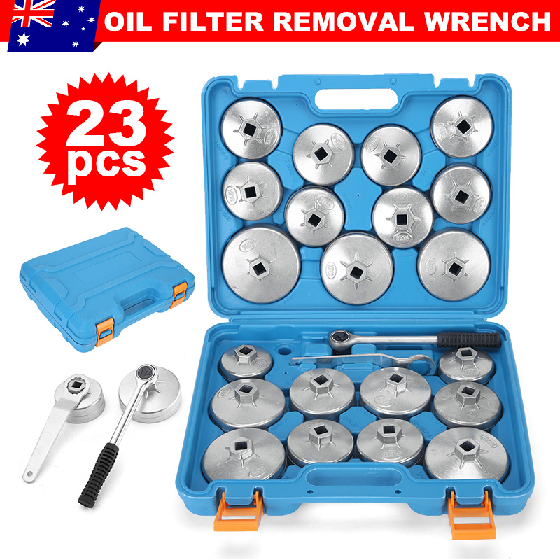 23Pcs Cup Type Oil Filter Wrench Removal Remover Tool Set Kit Socket